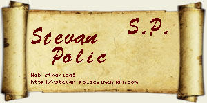 Stevan Polić vizit kartica
